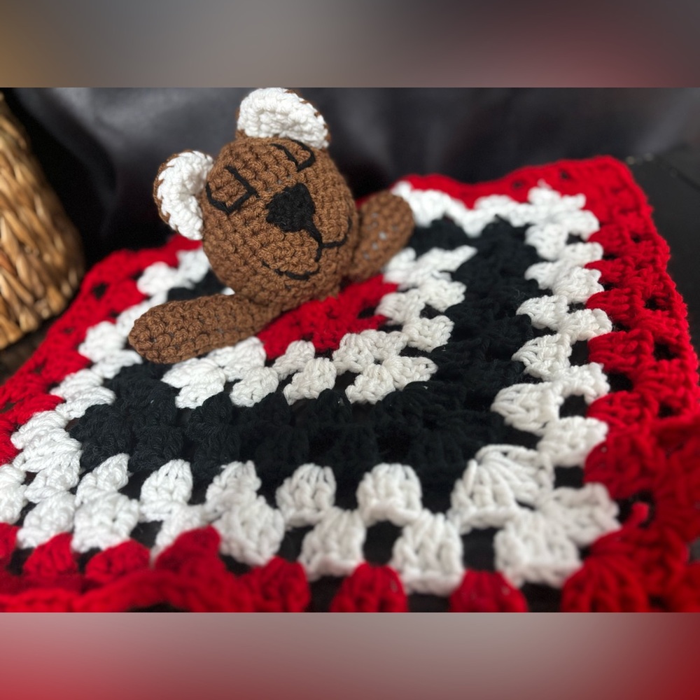 Hand crafted Crochet Teddy Bear Blanket